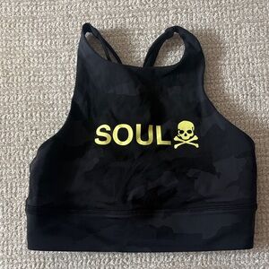 Black and Yellow Soul Sports Bra